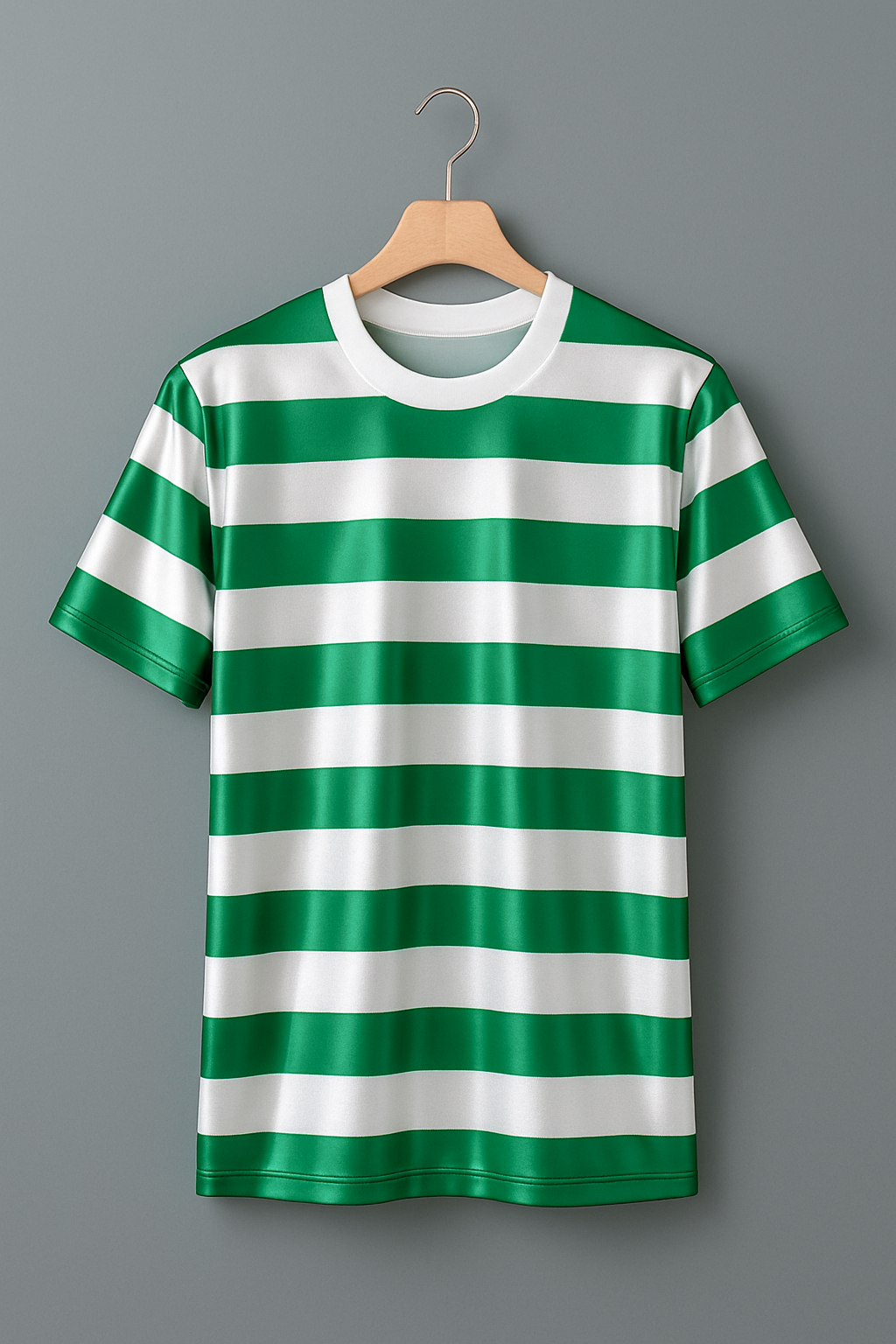 Polo a rayas verde/blanco manga corta