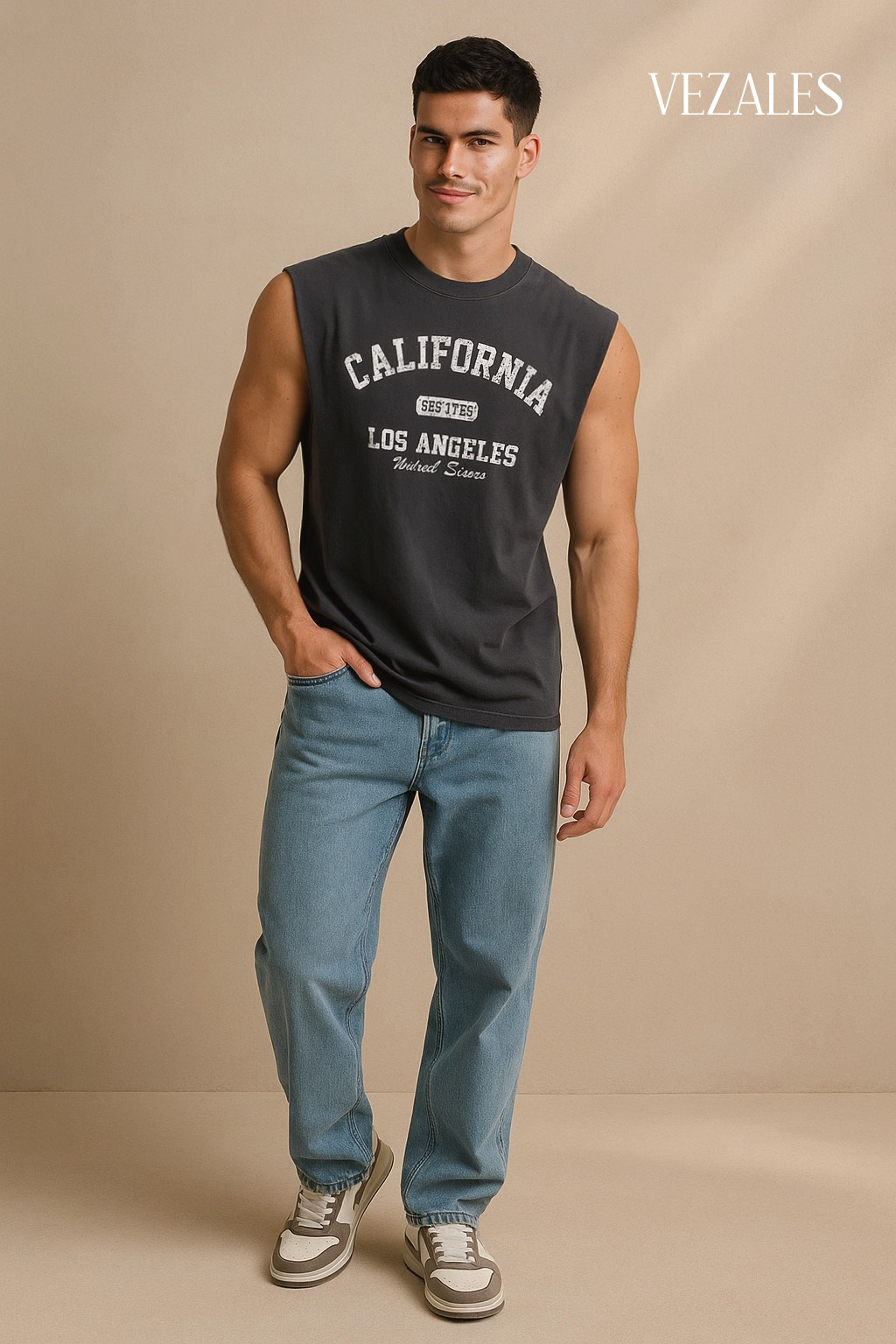 Polo sin mangas “California Los Ángeles”