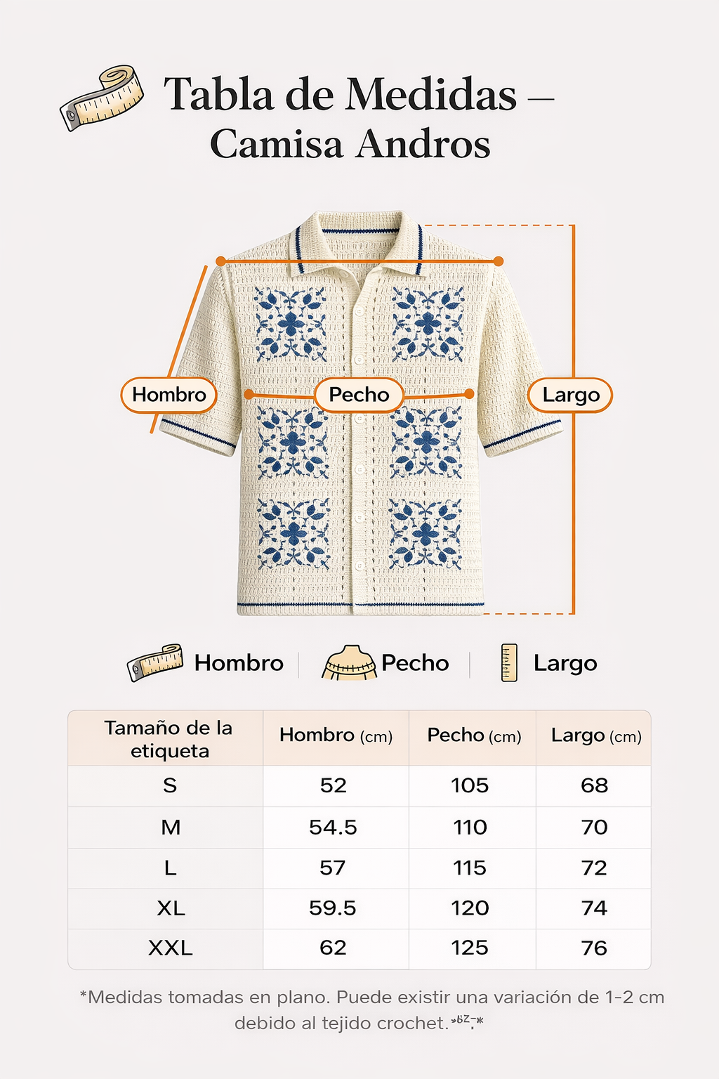 Camisa Andros (Entrega 15 días hab)