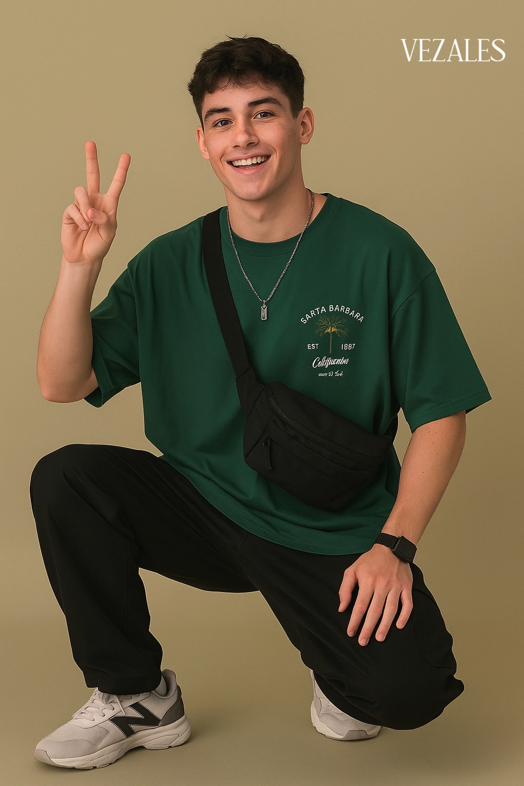 Polo Oversize Verde – 100% Algodón 200g