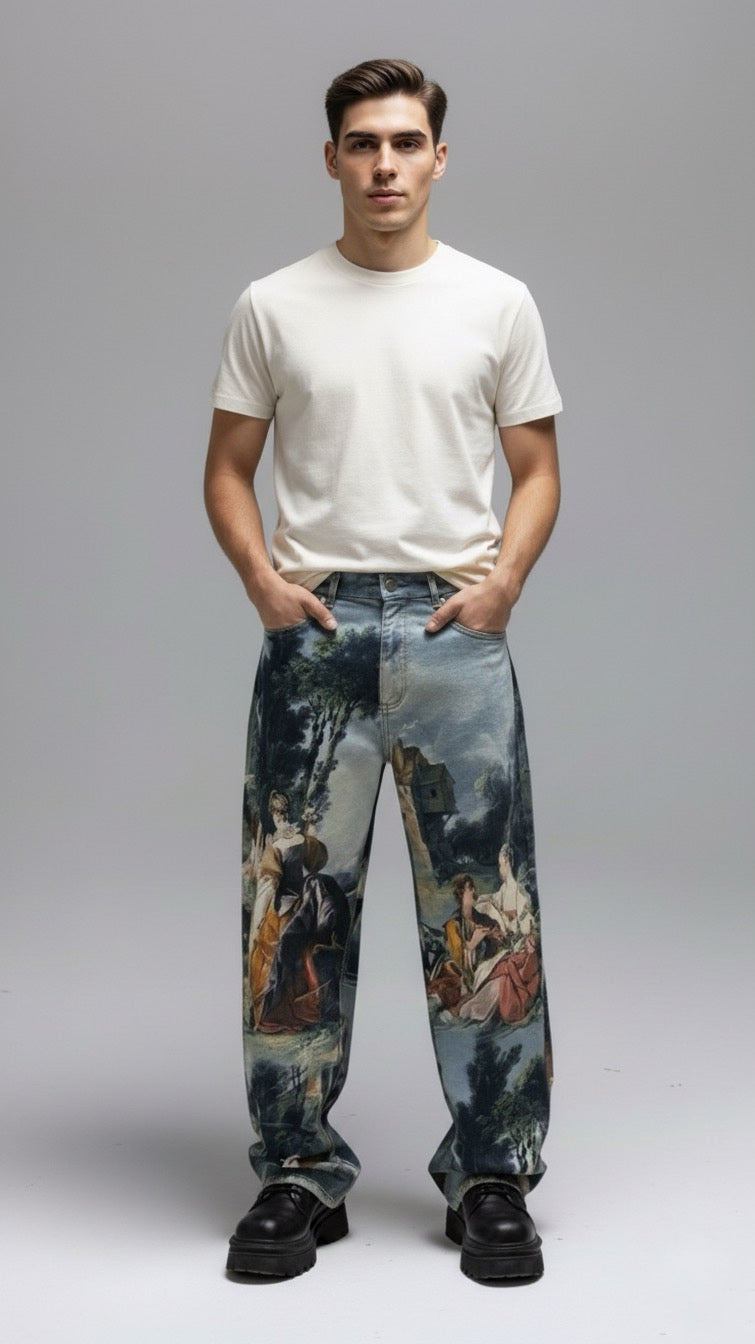 Pre-venta Pantalón wide leg artístico