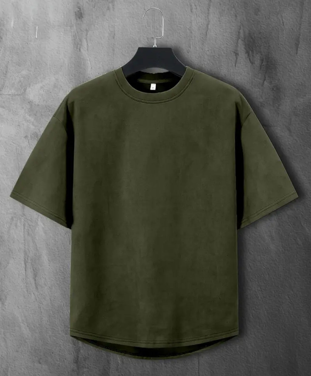 Polo Oversize Verde Oliva Textura Suede