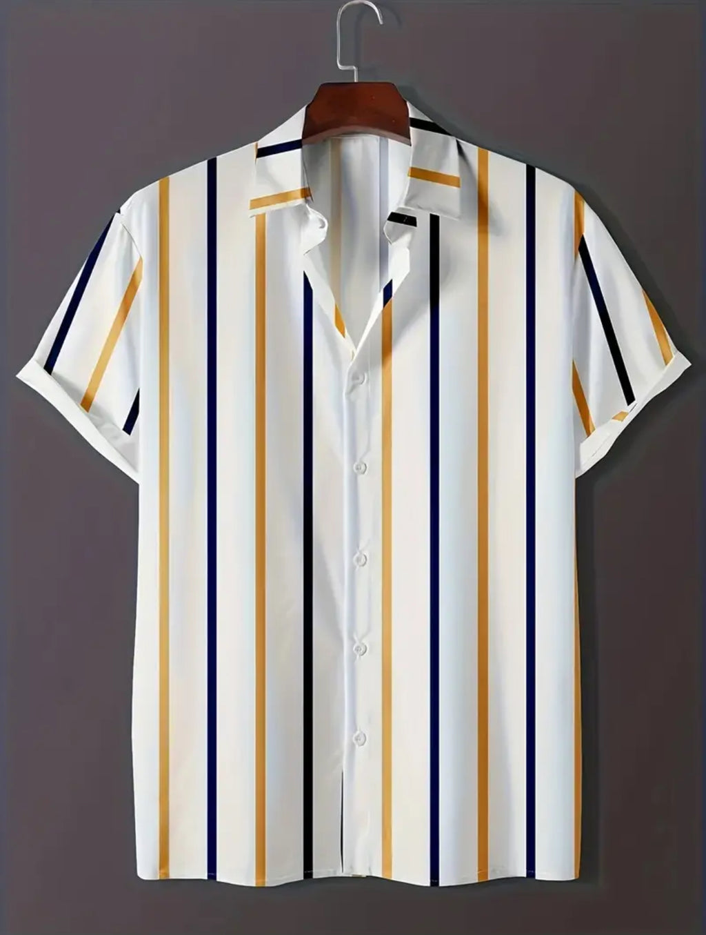 Camisa a rayas verticales multicolor