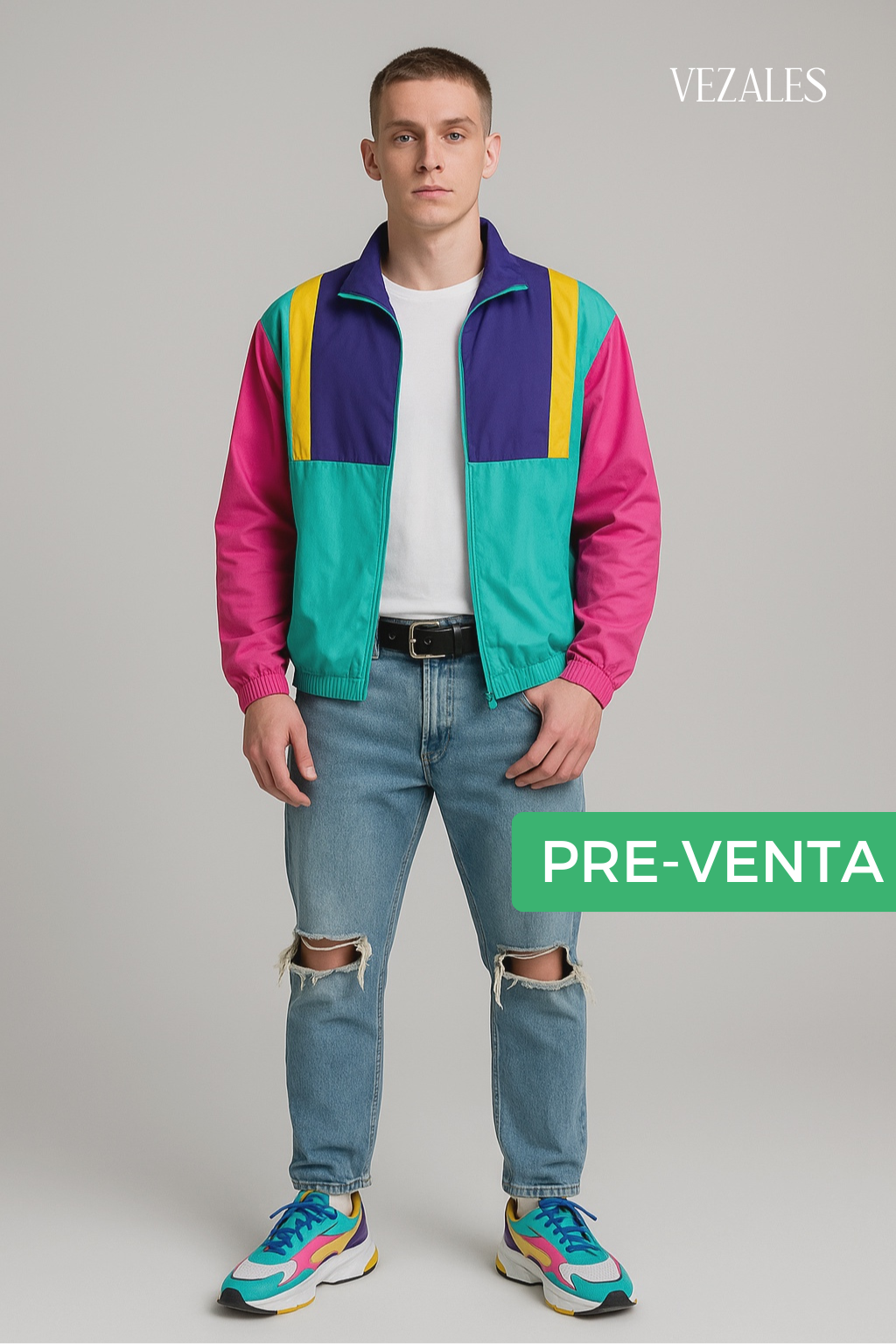 Preventa Casaca Retro Colorblock – (Entrega 15 días hab) – Vezales