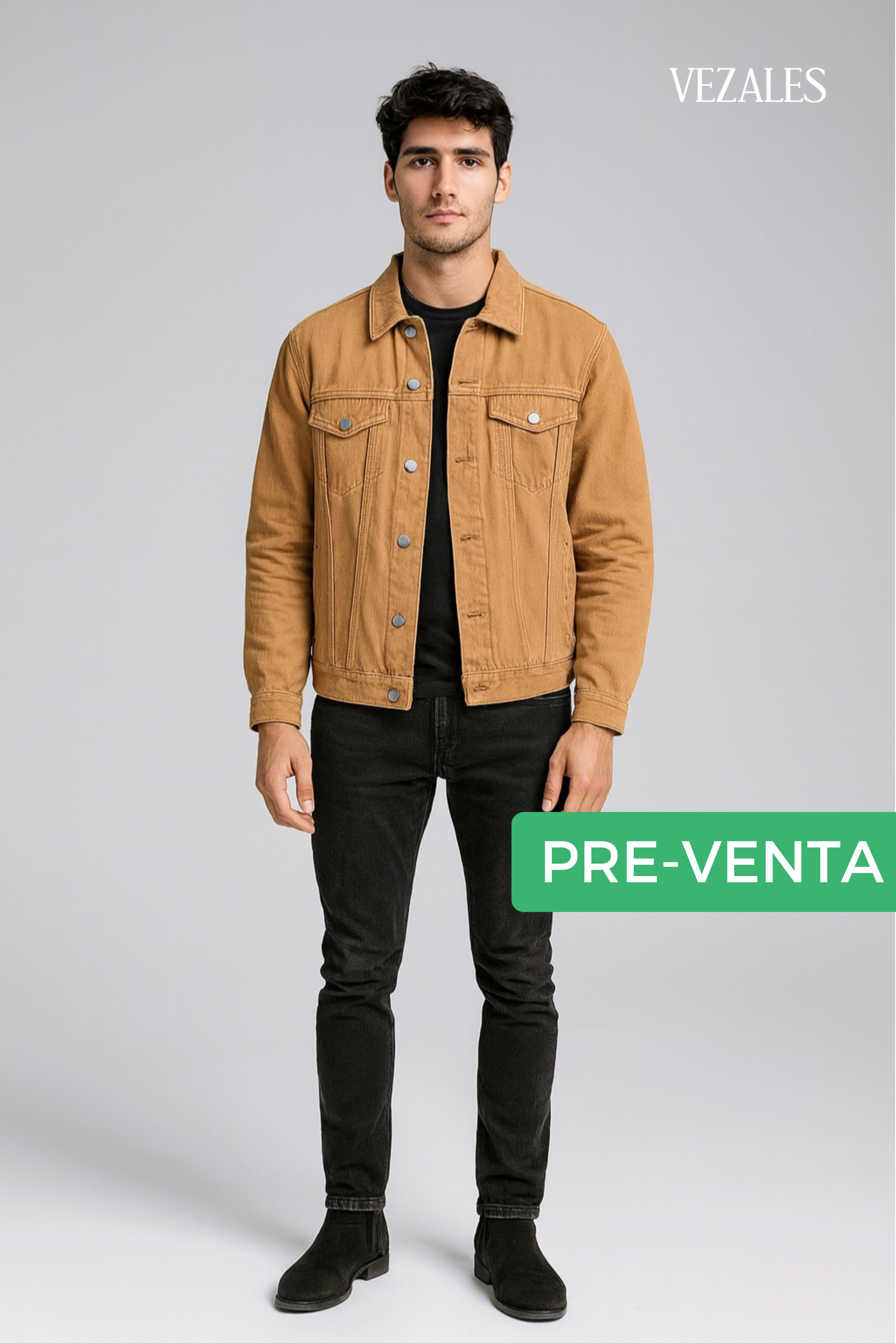Pre venta Casaca denim camel