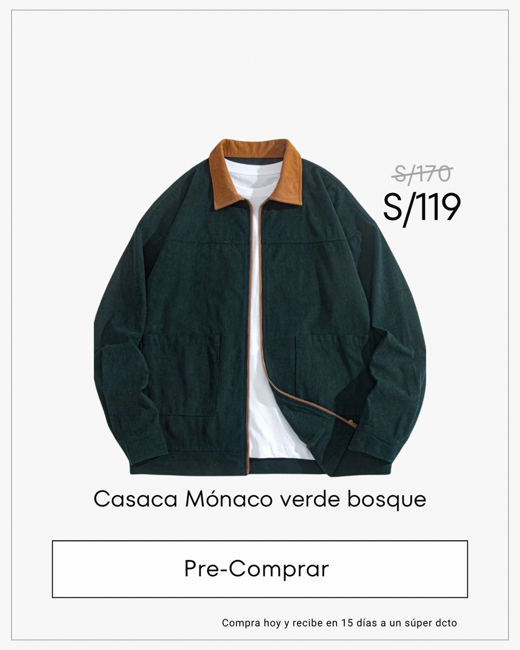 Casaca Mónaco Verde Bosque