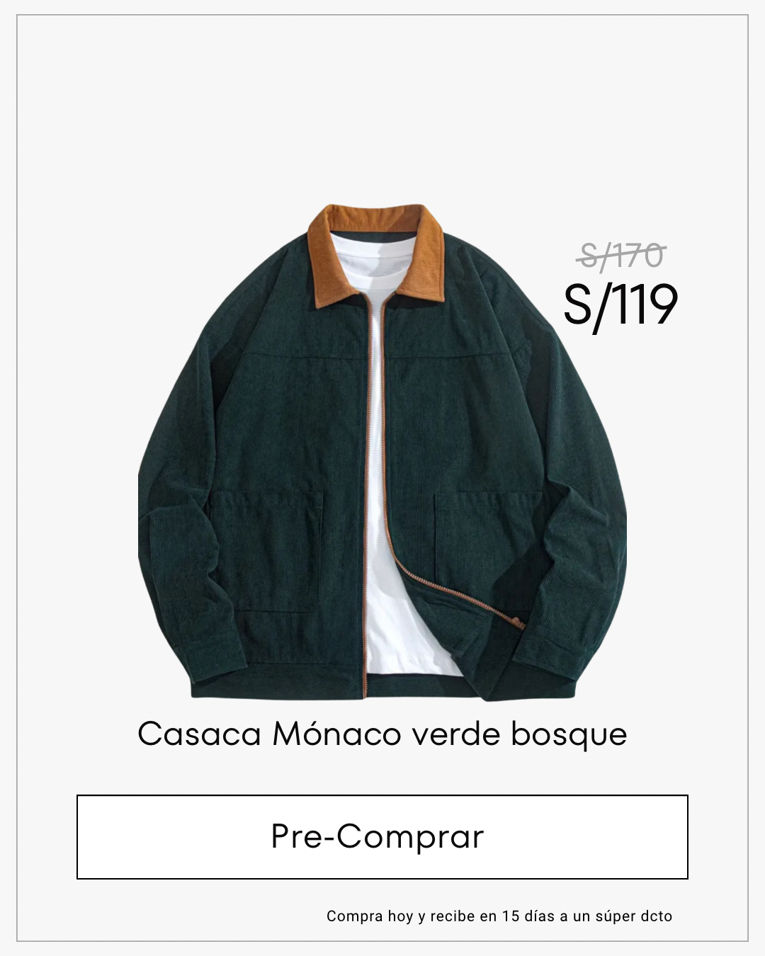 Casaca Mónaco Verde Bosque