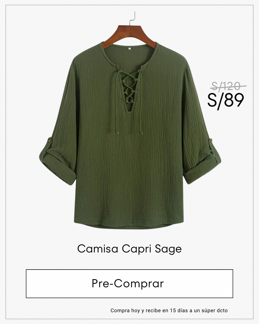 Camisa Capri Sage