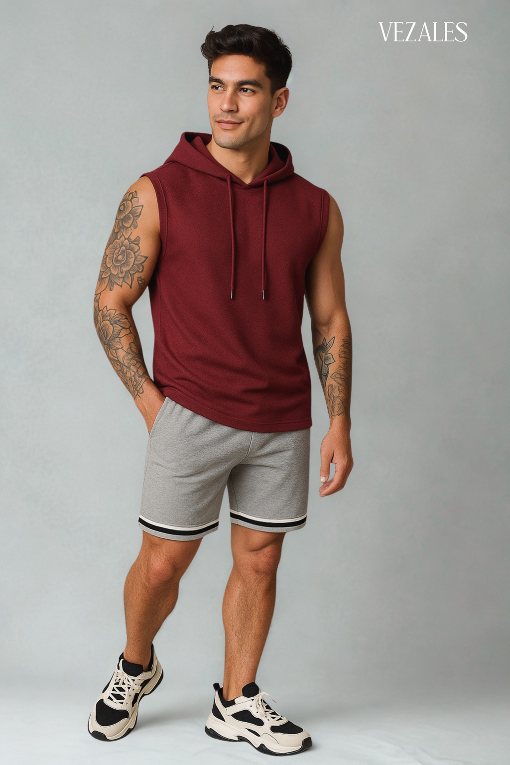 Polo sin mangas con capucha