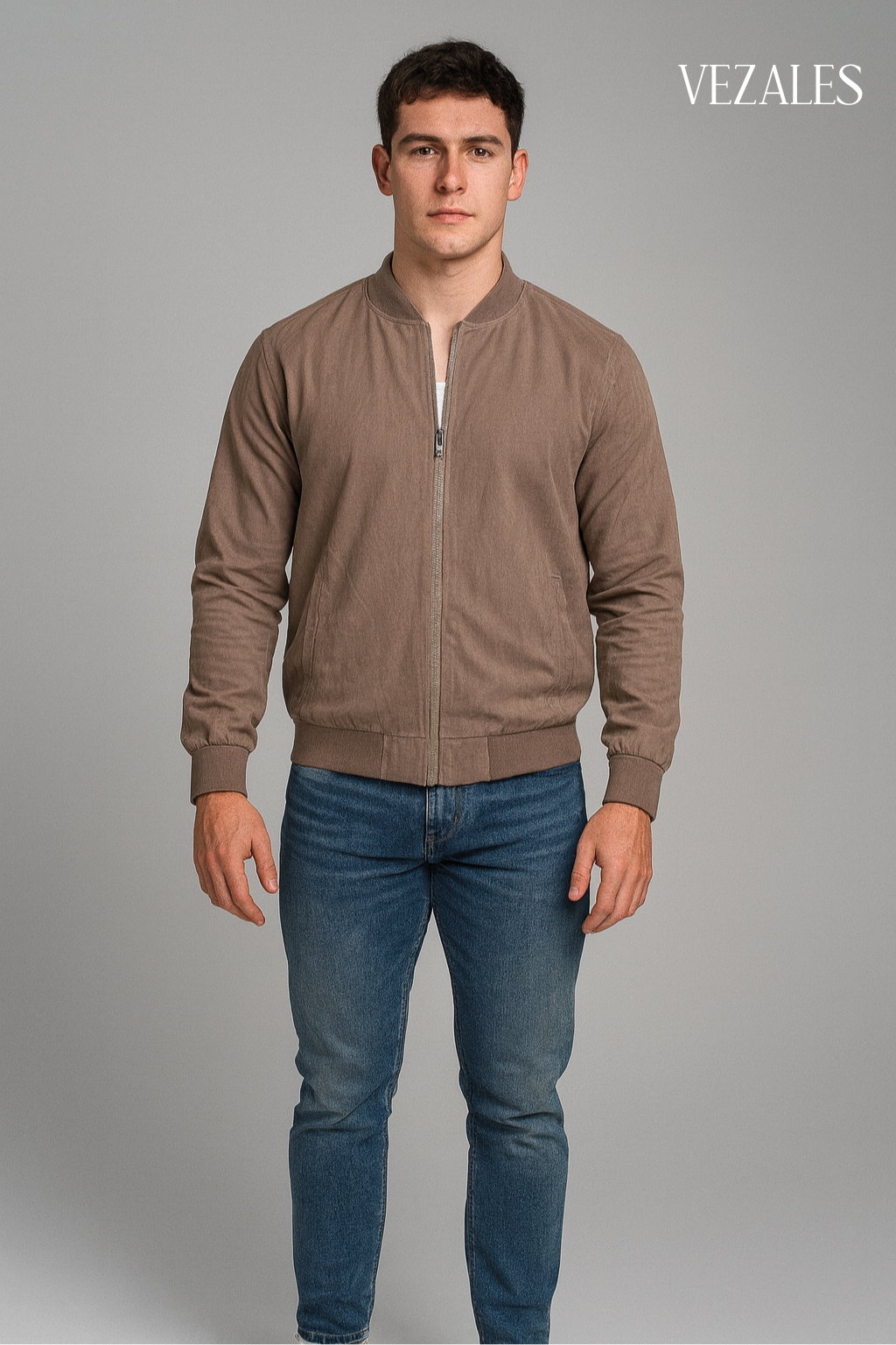 Casaca Bomber Camel  Casual Hombre – Estilo Urbano