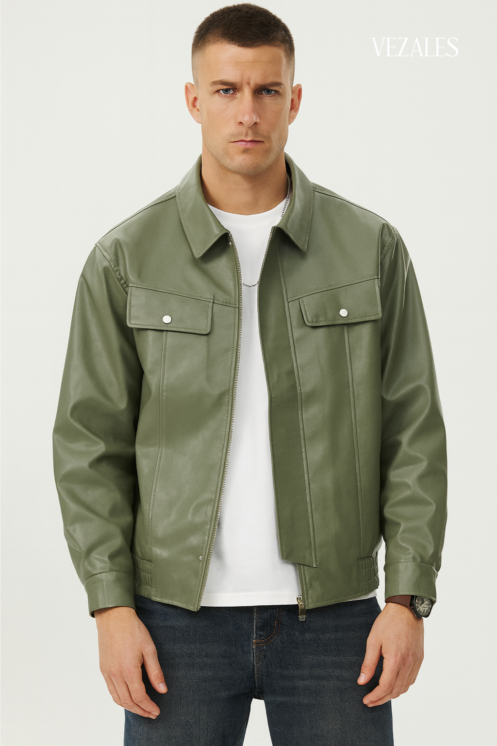 Casaca Verde Oliva – Estilo Urbano Casual