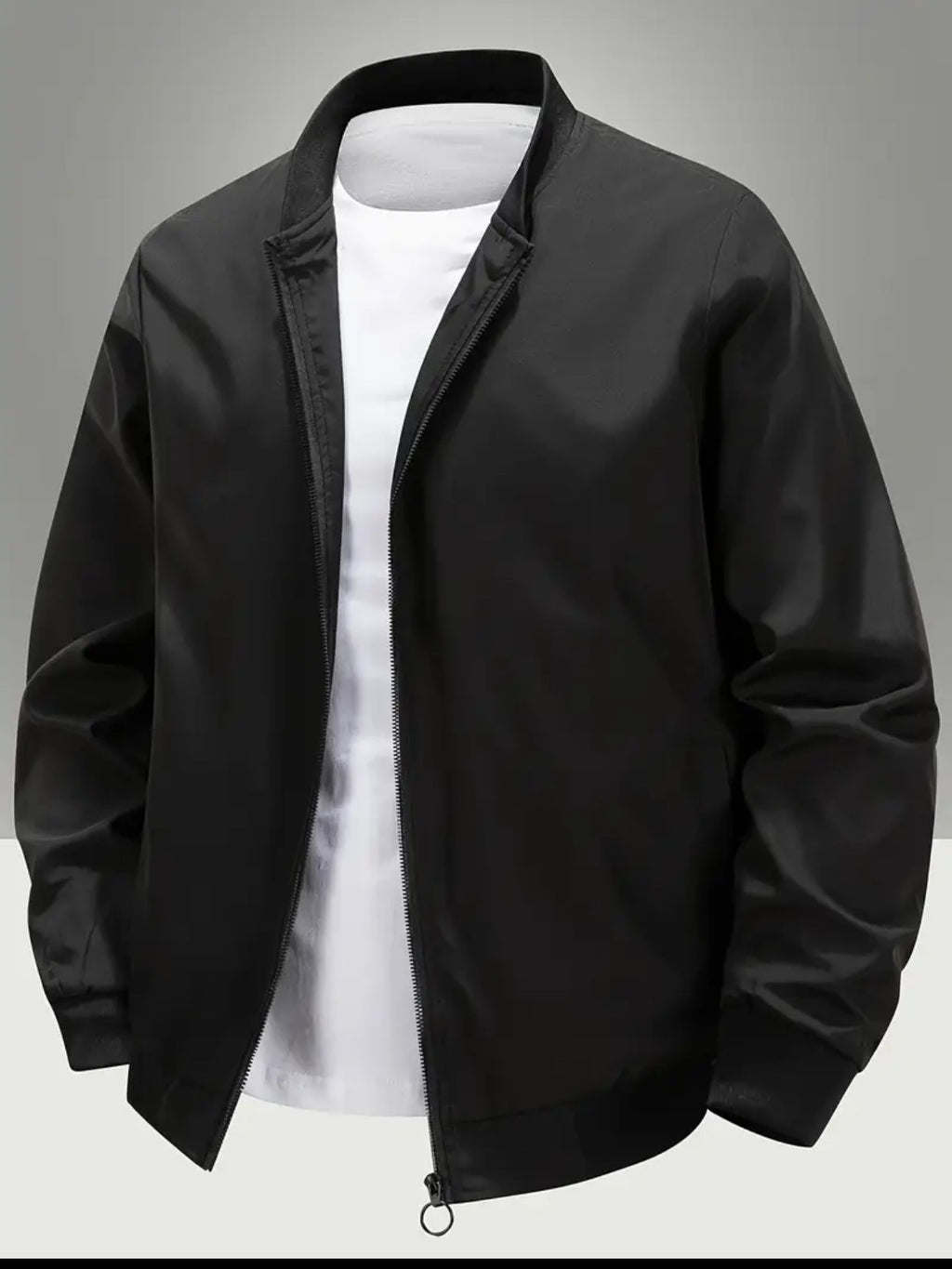 Casaca Negra Estilo Bomber – Vintage & Atemporal