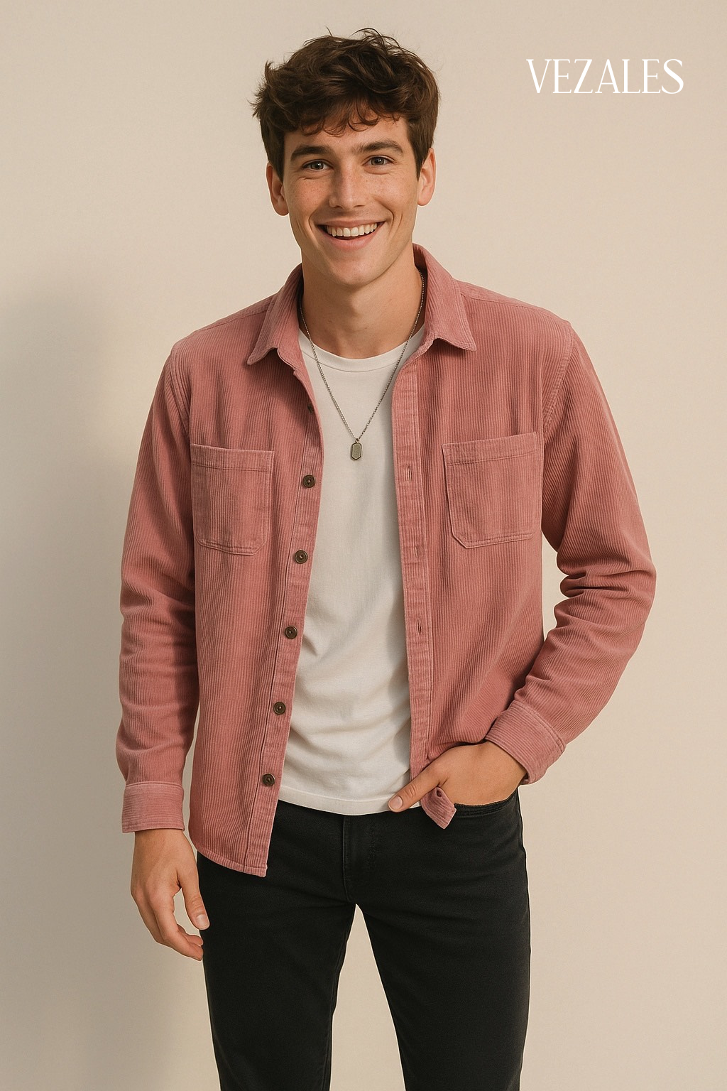 Camisa tipo denim Terracota Rosada