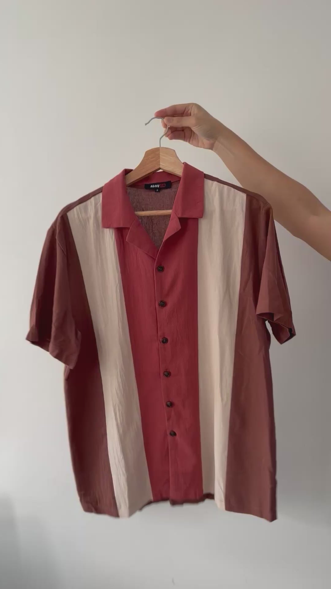 Camisa de verano a bloques 100% algodón
